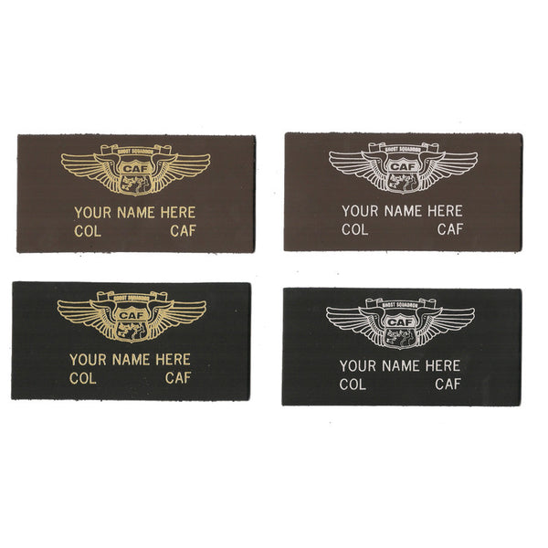 CAF Colonel Leather Name Patch - CAF Gift Shop