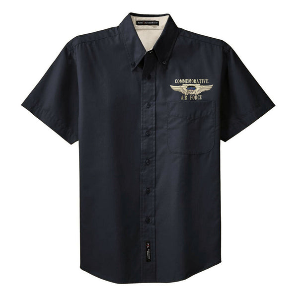 CAF Mens Short Sleeve Button Down with Custom Embroidery - CAF Gift Shop