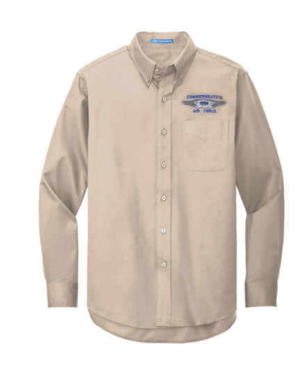 CAF Mens Long Sleeve Button Down with Custom Embroidery